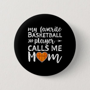Basketball mama Mijn favoriete Basketball Player C Ronde Button 5,7 Cm