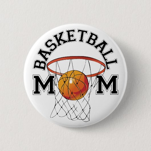 Basketball mama ronde button 5,7 cm (Voorkant)