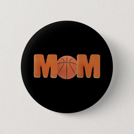 Basketball mama ronde button 5,7 cm (Voorkant)
