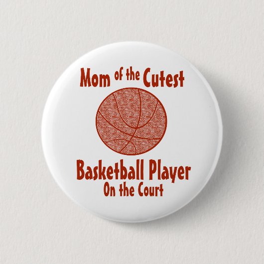 Basketball mama ronde button 5,7 cm (Voorkant)