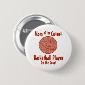 Basketball mama ronde button 5,7 cm (Voorkant /achterkant)