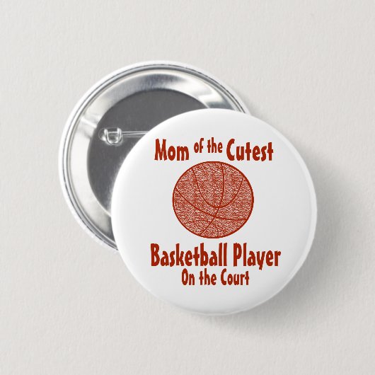 Basketball mama ronde button 5,7 cm (Voorkant /achterkant)