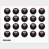 Basketball mama ronde sticker (Vel)