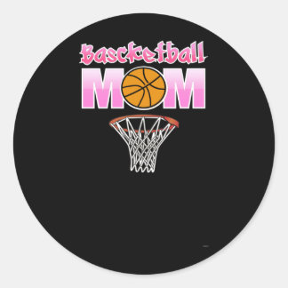 Basketball mama ronde sticker