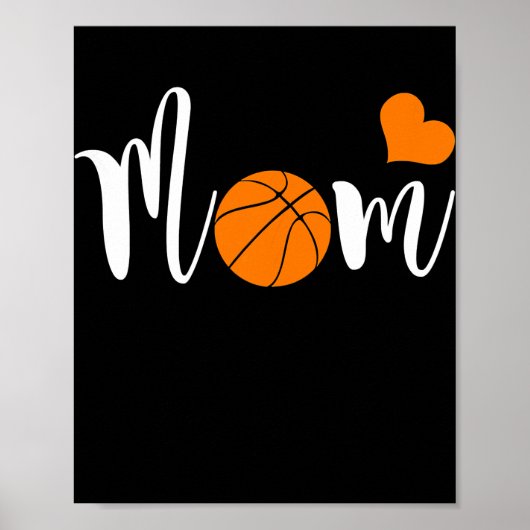Basketball mama voor vrouwen houdt van je moeder poster (Voorkant)