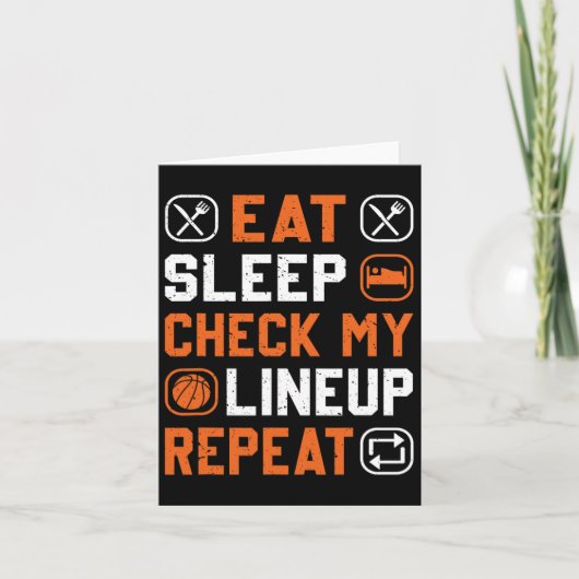 Basketball Mannen Boy Mijn rij op Basketball Pla b Kaart (Voorkant)