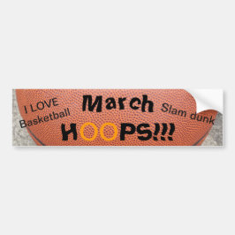 Basketball March HOOPS Bumpersticker