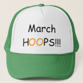 Basketball March HOOPS Trucker Hat Trucker Pet (Voorkant)