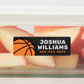 Basketball masculine sport naam telefoon bezit labels (Aangebracht)