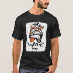 Basketball Maw Leopard Messy Bun Bleken T-shirt