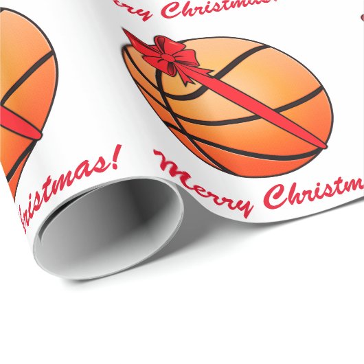 Basketball Merry kerst Cadeaupapier (Rol Hoek)