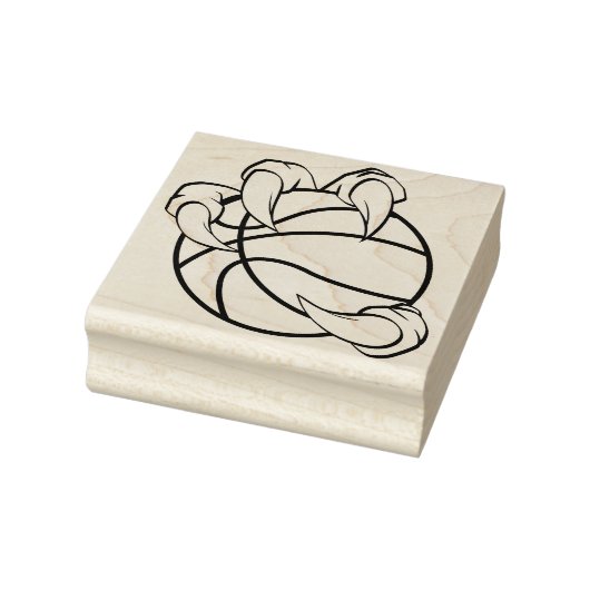 Basketball met drakenwetten rubberstempel (Stempel)