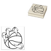 Basketball met drakenwetten rubberstempel (Gestempeld)