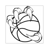 Basketball met drakenwetten rubberstempel (Afrduk)