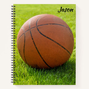 Basketball Met groot Notitieboek gepersonaliseerd