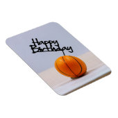 Basketball met Happy Birthday op witte achtergrond Magneet (Rechterzijde)