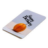 Basketball met Happy Birthday op witte achtergrond Magneet (Linkerzijde)