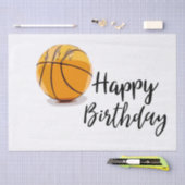 Basketball met Happy Birthday Tissuepapier (Craft)