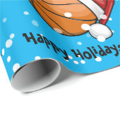 Basketball met kerstmis als kerstmis cadeaupapier (Rol Hoek)