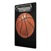 Basketball met persoonlijke naam en nummer mini klembord (Angled2)