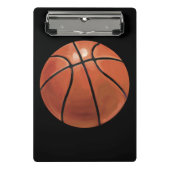 Basketball met persoonlijke naam en nummer mini klembord (Voorkant)