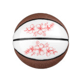 Basketball met roodbloem basketbal (Voorkant)