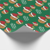 Basketball met Santa Hat Cadeaupapier (Hoek)