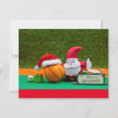 Basketball met Santa Hat met prettige kerst (Voorkant)