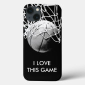 Basketball met zwarte en witte liefde Case-Mate iPhone case (Achterkant)