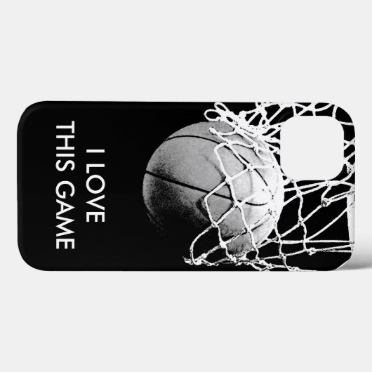 Basketball met zwarte en witte liefde Case-Mate iPhone case (Achterkant (horizontaal))