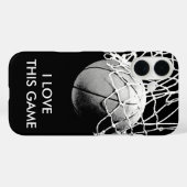 Basketball met zwarte en witte liefde Case-Mate iPhone case (Achterkant (horizontaal))