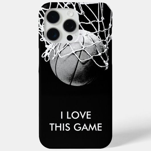 Basketball met zwarte en witte liefde Case-Mate iPhone case (Achterkant)