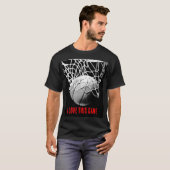 Basketball met zwarte en witte liefde t-shirt (Voorkant volledig)