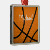 Basketball Metalen Ornament (Rechts)