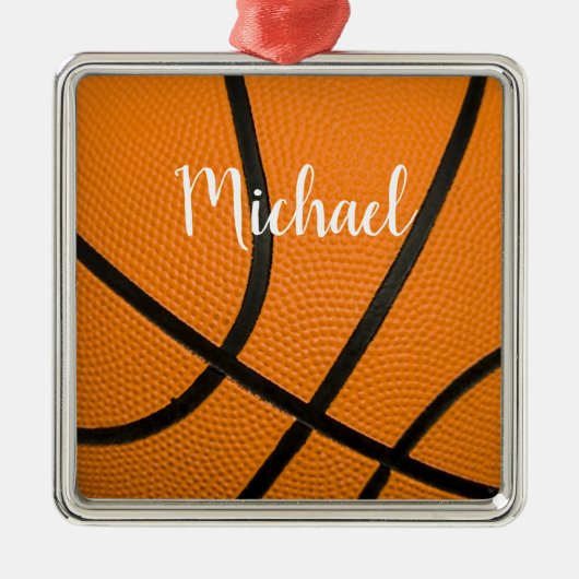 Basketball Metalen Ornament (Voorkant)