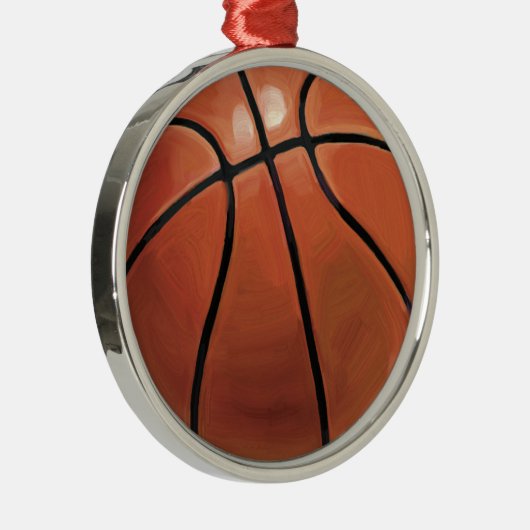 Basketball Metalen Ornament (Rechts)