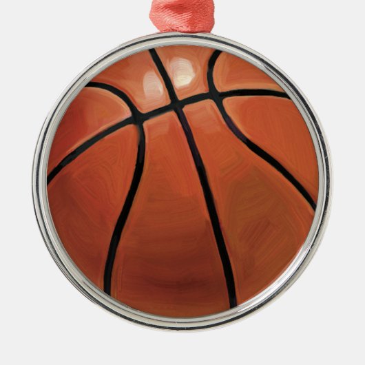 Basketball Metalen Ornament (Voorkant)