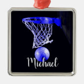 Basketball Metalen Ornament (Voorkant)