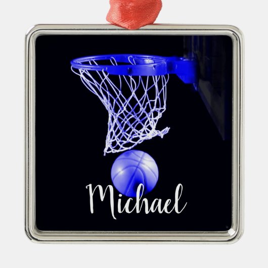 Basketball Metalen Ornament (Voorkant)