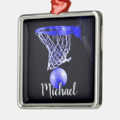 Basketball Metalen Ornament (Links)
