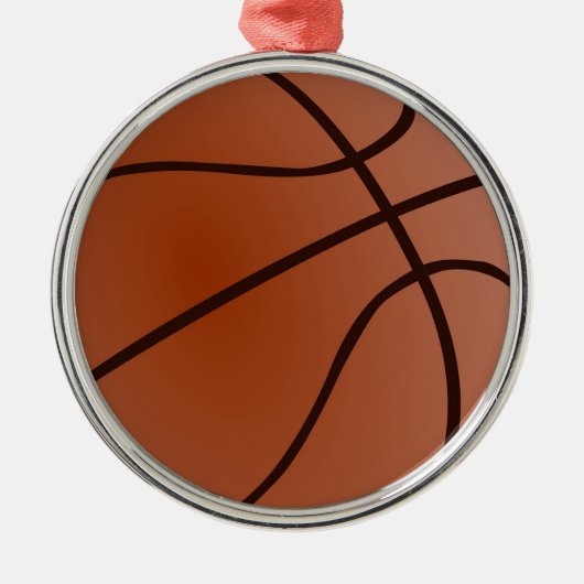 Basketball Metalen Ornament (Voorkant)