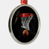 Basketball Metalen Ornament (Rechts)