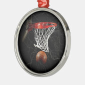 Basketball Metalen Ornament (Links)