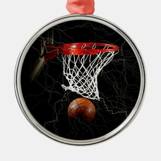 Basketball Metalen Ornament (Voorkant)