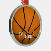 Basketball Metalen Ornament (Rechts)