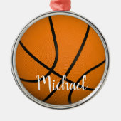 Basketball Metalen Ornament (Voorkant)