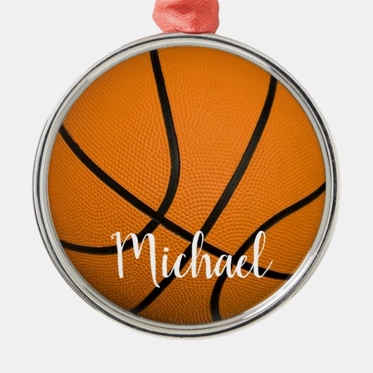 Basketball Metalen Ornament (Voorkant)