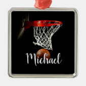 Basketball Metalen Ornament (Voorkant)