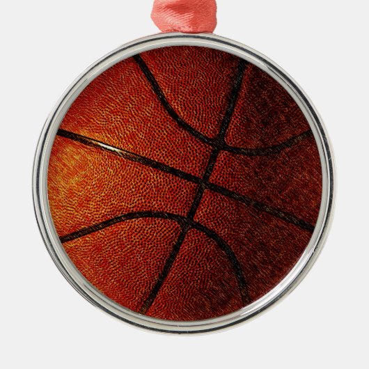 Basketball Metalen Ornament (Voorkant)