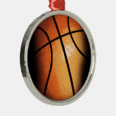 Basketball Metalen Ornament (Rechts)